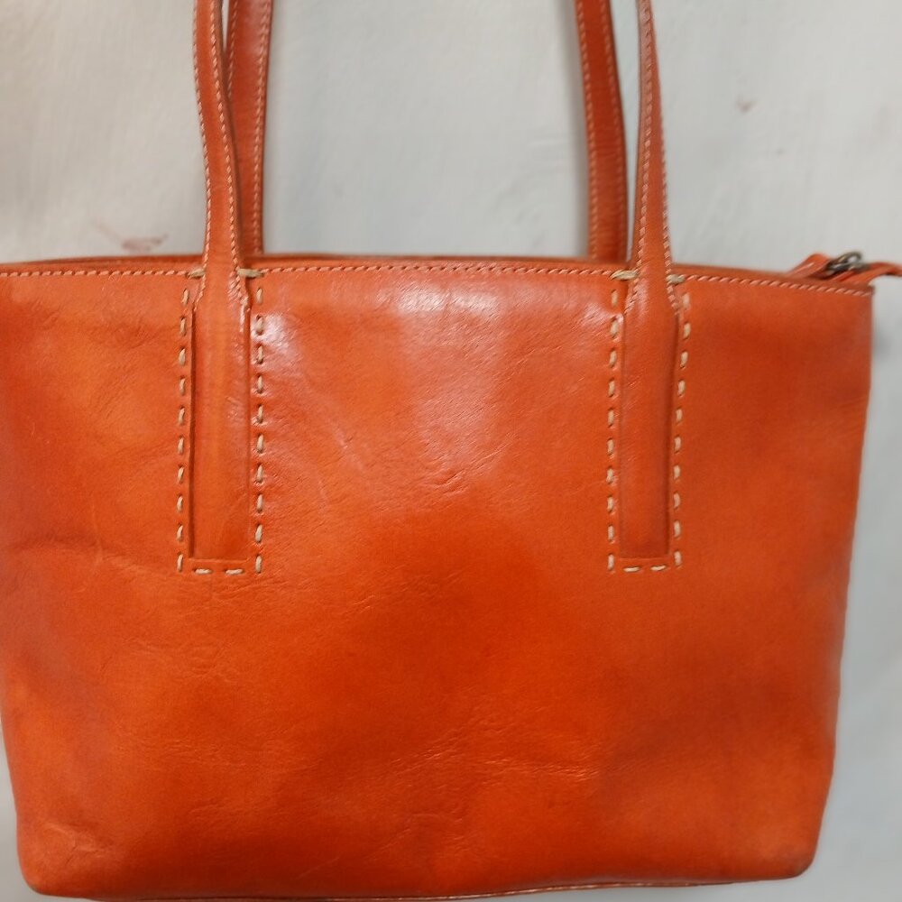 Fossil Vintage Orange Leather Shoulder Bag - Picture 9 of 13